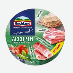 БЗМЖ Сыр плавленый Хохланд Ассорти 140г (зеленый)
