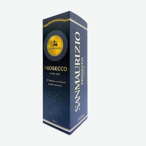 Вино игристое Санмаурицио Просекко экстра драй белое сухое, регион Венето 11% 0,75л подарочная упаковка