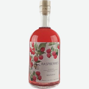 Плодовая алкогольная продукция Малина полусладкая 14% 0,5л.