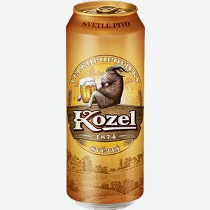 Пиво  Велкопоповицкий Козел  свет.пастер. ж/б 4,0% 0,45л, 0,45, 4