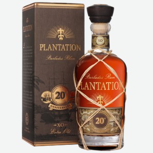 Ром Plantation Barbados XO 20 Anniversary Extra Old 0,7 л в подарочной упаковке