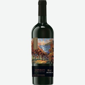 Вино  Агора  Саперави, 750 мл, Красное, Полусладкое