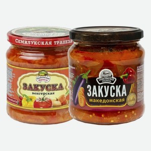 Закуска овощная Венгерская, Македонская Семилукская трапеза 460 г
