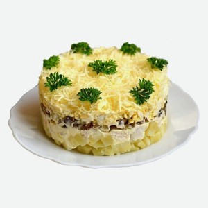 Салат Слоеный с курицей и грибами 100 г