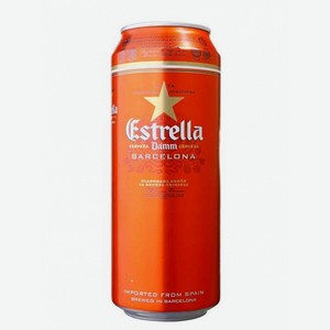 Пиво  Estrella Damm  Испания св 4,6% ж/б 0,5л.
