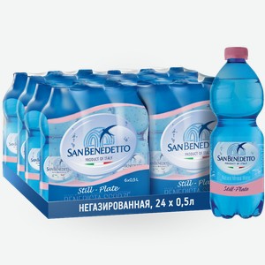 Минеральная вода Вода негазированная San Benedetto (24 шт.) 0.5 л.