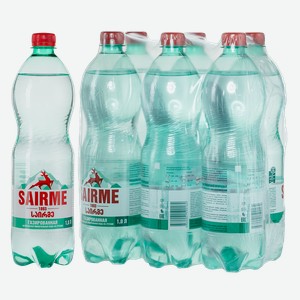 Минеральная вода Вода газированная Sairme (6 шт.) 1 л.