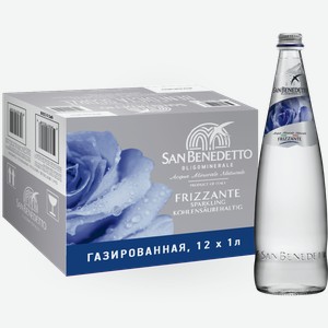 Минеральная вода Вода газированная San Benedetto (12 шт.) 1 л.