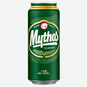 Пиво Митос, светлое 0,5л ж/б
