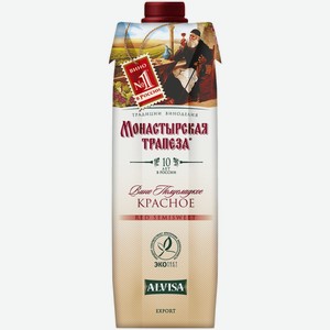 Вино столовое Монастырская трапеза красное полусладкое