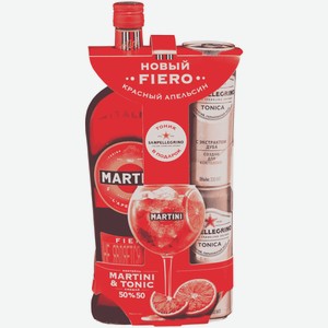 Вермут Martini Fiero сладкий 1 л + 2 банки тоника