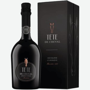 Вино игристое Tete de Cheval Brut Reserve белое брют