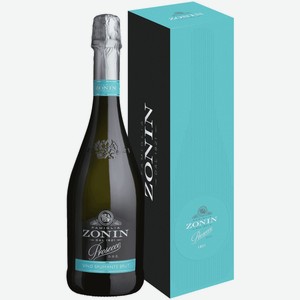 Вино игристое Zonin Prosecco белое брют 0,75 л в подарочной упаковке