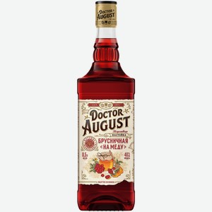 Настойка полусладкая Doctor August Брусничная на меду