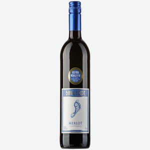Вино Barefoot Merlot красное полусухое