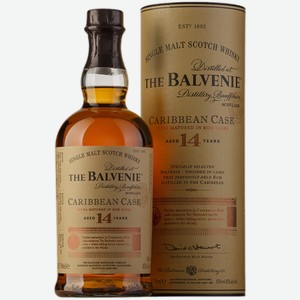 Виски The Balvenie Caribbean Cask 14 лет в подарочной упаковке туба