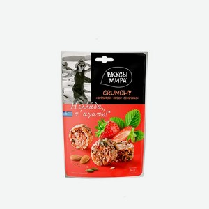 Продукты питания Кранчи Вкусы мира клубника-орехи-семечки 0.05кг