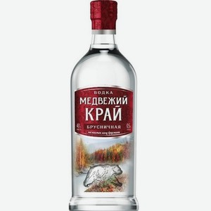 Водка Медвежий Край брусничная 40% 0,5л