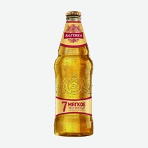Пиво  Балтика мягкое №7  свет. пастер. ст/б 4,7% 0,44л