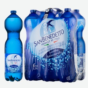 Минеральная вода Вода газированная San Benedetto (6 шт.) 1.5 л.