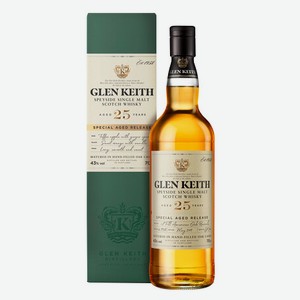 Виски Glen Keith 25 Years Old в подарочной упаковке 0.7 л.