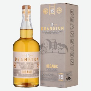 Виски Deanston Aged 15 Years Organic Un-Chill Filtered в подарочной упаковке 0.7 л.