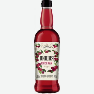Вино  Красна Ягода  Вишня Крепкая, 500 мл, Винный напиток, Полусладкое