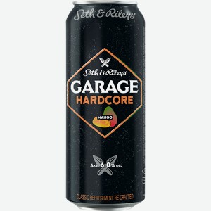 Пивной напиток Garage Hardcore Mango пастеризованный 6% 450мл
