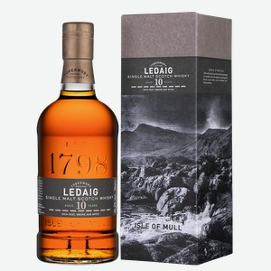 Виски Ledaig Aged 10 Years в подарочной упаковке 0.7 л.