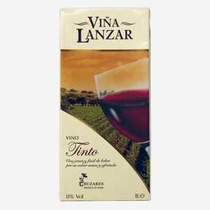 Вино Vina Lanzar Tinto 1 л.