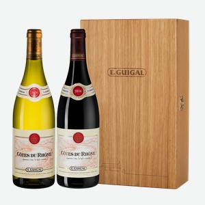 Вино Набор Guigal: Cote du Rhone Rouge 2016 & Cote du Rhone Blanc 2018 0.75 л.
