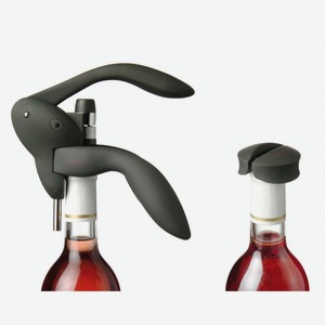 Штопоры Giftset classic сorkscrew, spare corkscrew spring, foil cutter (black) 095156