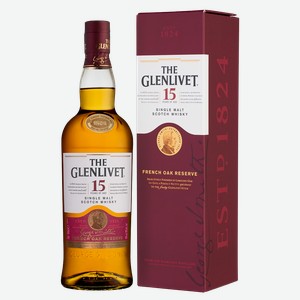 Виски The Glenlivet Aged 15 Years, 0.7 л.