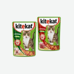 Корм KITEKAT д/кошек в ассортименте 85г