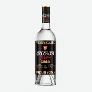 Водка Столичная Кристалл черная этикетка 40% 0,5л