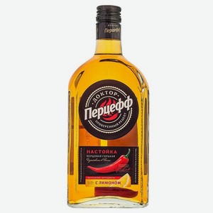 Настойка Доктор Перцефф горькая с лимоном винт 40% 0,5л