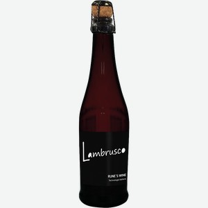 Шампанское красное полусладкое «Lambrusсo Rosso Rune,s Wine», 0.75 л, 8 %, Россия