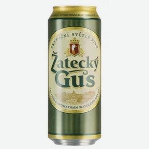 Пиво «Zatecky Gus», 0.9 л, 4.6 %, Россия