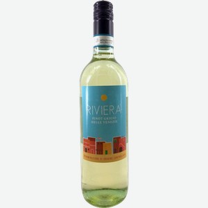 Вино белое полусухое «Riviera Pinot Grigio delle Venezie DOC», 0.75 л, 12.5 %, Италия