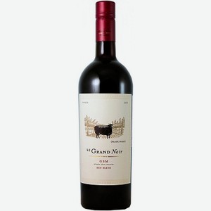 Вино красное полусухое «Le Grand Noir Grenache Syrah Mourvedre», 0.75 л, 13 %, Франция