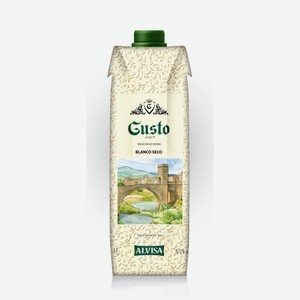 Вино белое сухое «Gusto Vino», 1 л, 10 %, Россия