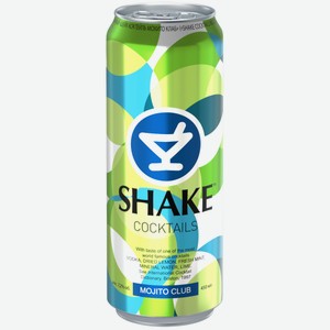 Коктейли «SHAKE COCTAILS Mojito Club», 0.45 л, 7.2 %