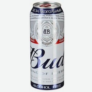 Пиво «Bud Alcogol free», 0.5 л, 0.5 %, Россия