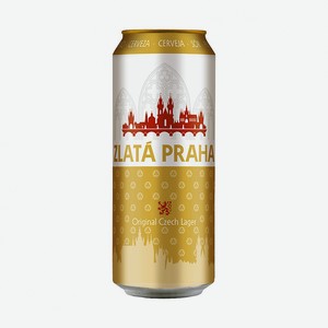 Пиво «Zlata Praha», 0.5 л, 4.7 %, Чехия