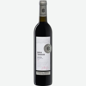 Вино красное сухое «Мерло (Вина Тамани)», 0.7 л, 12 %, Россия