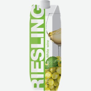 Вино белое полусухое «Riesling», 1 л, 11 %, Россия