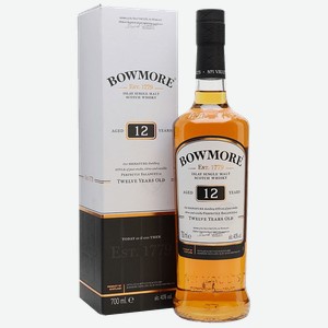 Виски Bowmore Islay Single Malt Scotch Whisky 12 y.o. (gift box) 40% 0.7 л.