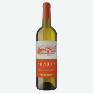 Вино белое полусладкое «АПАЦХА», 0.75 л, 15 %, Абхазия