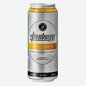 Пиво «Altenburger Weissbier», 0.5 л, 5.4 %, Германия