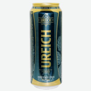 Пиво «UREICH Hefeweizen Dunkel», 0.5 л, 5.2 %, Германия
